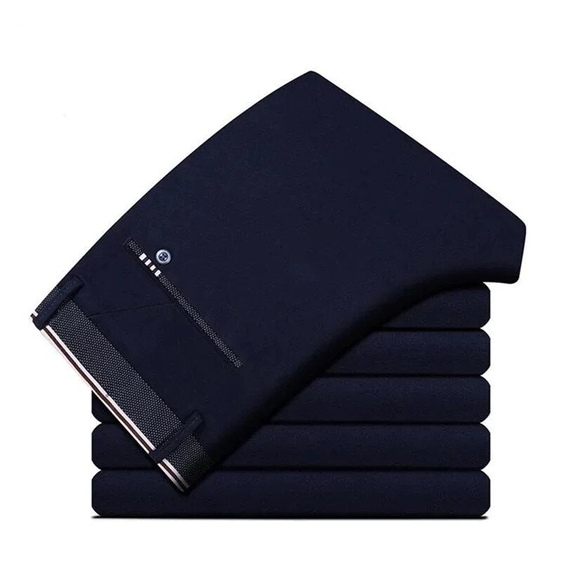 Men's Korean Style Slim Fit Stretch Suit Pants – Formal Pencil Trousers