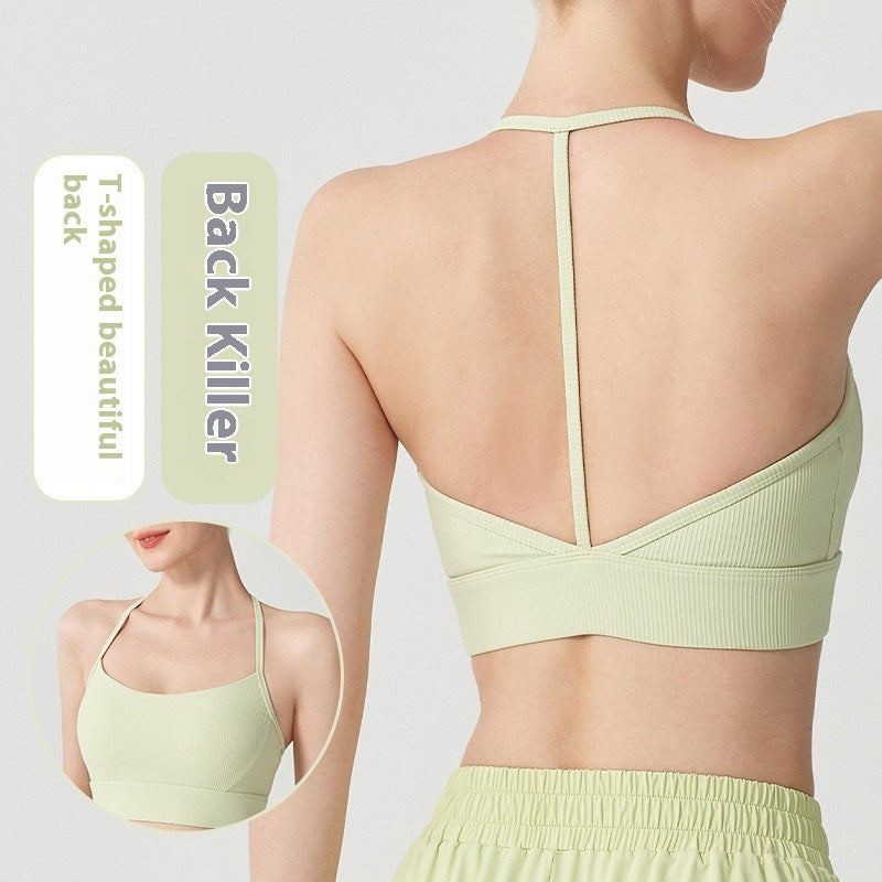 Women's Ribbed Nylon Sports Bra – Gloss Finish | No Steel Ring