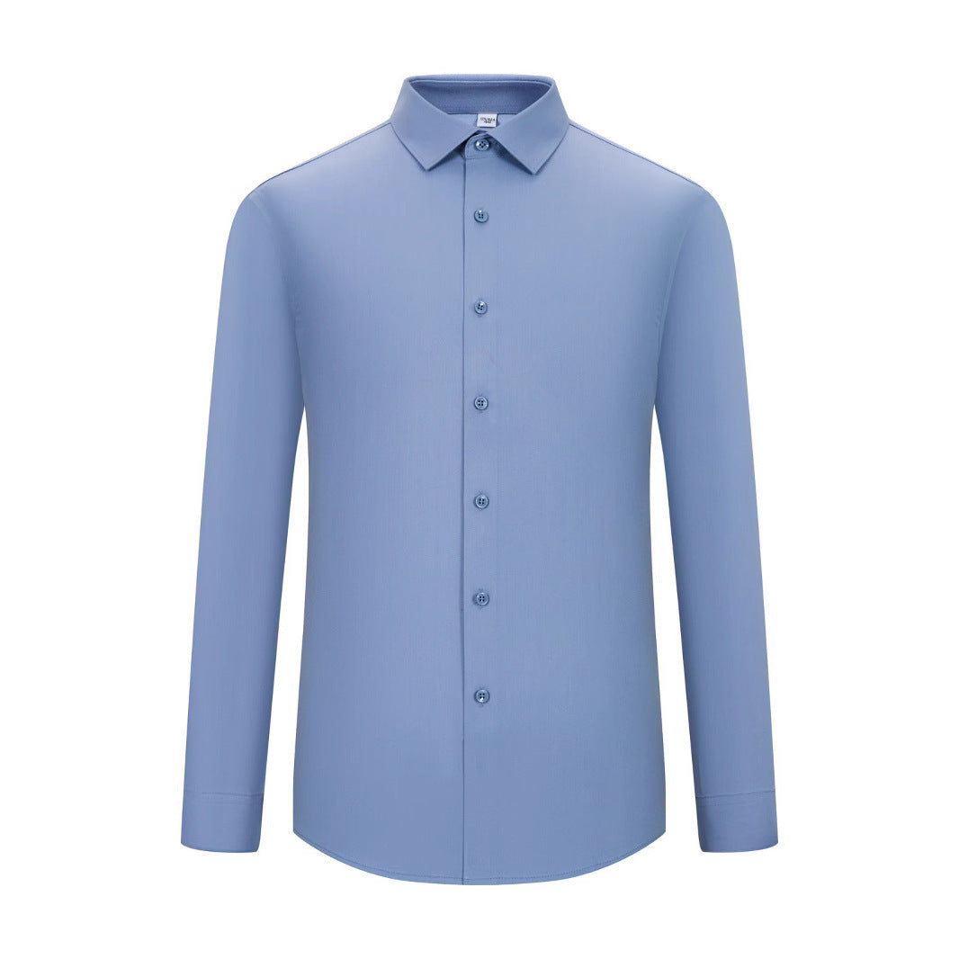 Men’s Three-Proof Bamboo Fiber Long-Sleeve Shirt – Water, Oil & Stain Resistant