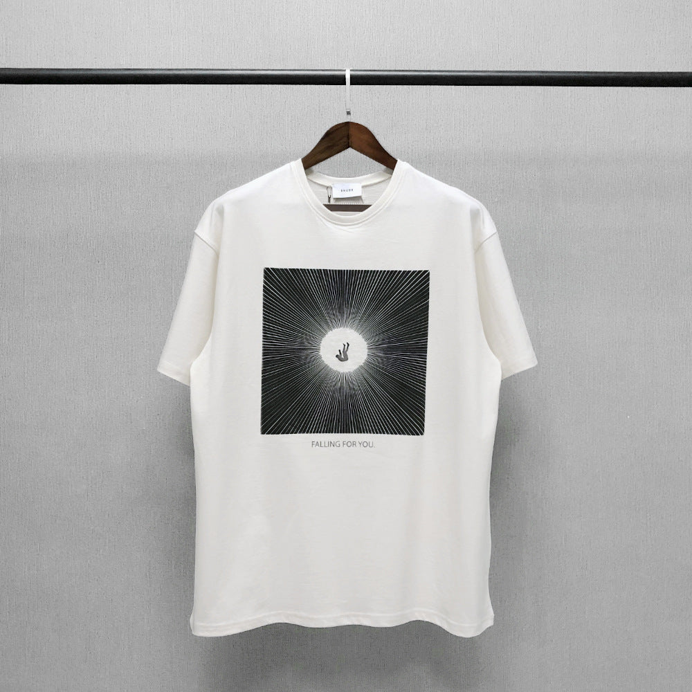 High‑Street Oversized Couple T‑Shirt – Trendy Short‑Sleeve Match wear