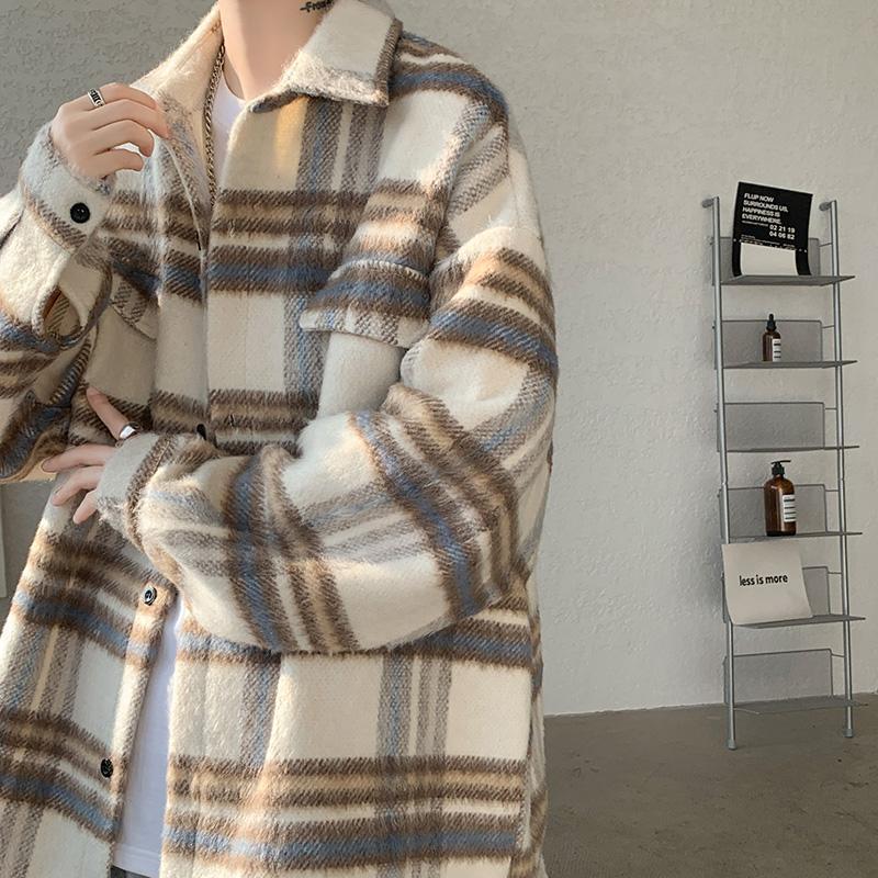 Brushed Woolen Coat For Men Autumn And Winter Chanel-style Jacket