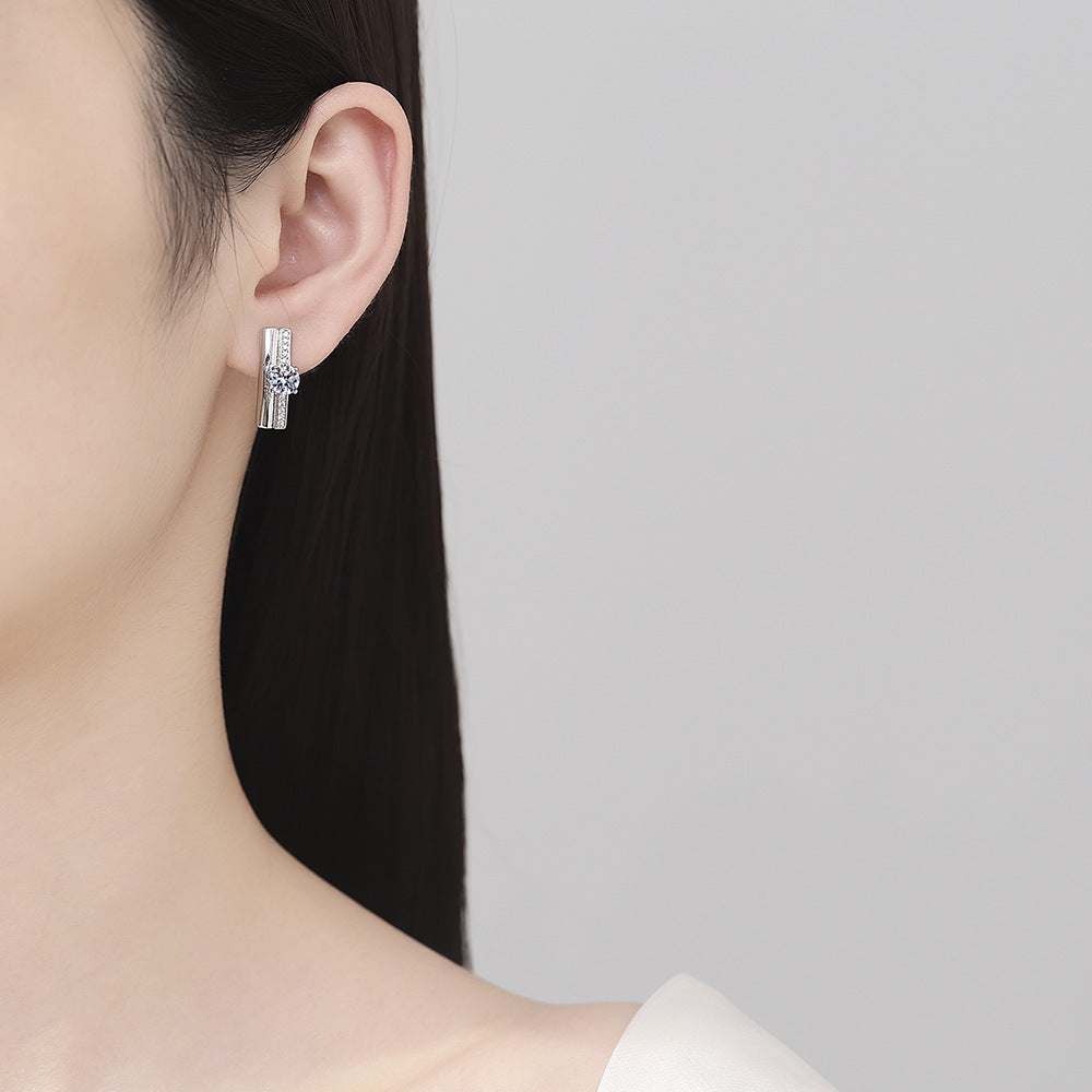 Zircon Geometric Exaggerated Big Hoop Earrings