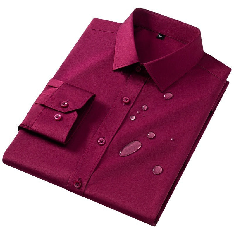 Men’s Non-Iron Ice Silk Four Seasons Shirt – Lightweight, Cool & Wrinkle-Free