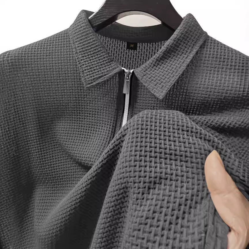 Men’s Stretch Nylon Breathable Casual Top – Lightweight & Flexible Comfort