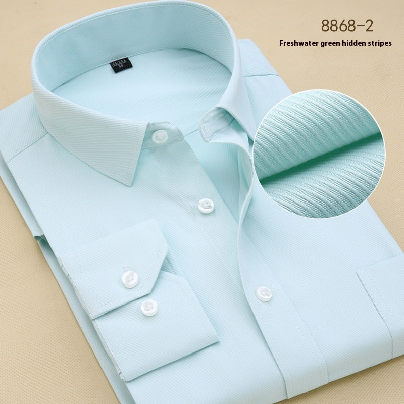 Men’s Slim-Fit Long-Sleeve Black Business Shirt – Modern Elegance