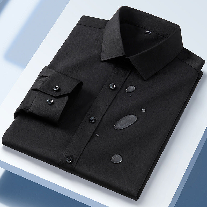 Men’s Non-Iron Ice Silk Four Seasons Shirt – Lightweight, Cool & Wrinkle-Free