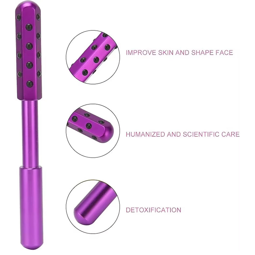 30‑Stone Germanium Beauty Stick Facial Roller – Anti‑Wrinkle Face Lift & Lymph‑Drainage Massage Wand
