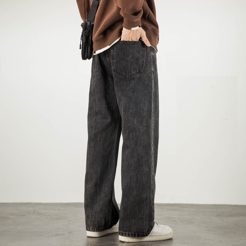 WEILA High-Street Loose Fit Straight Jeans – American Streetwear Essential
