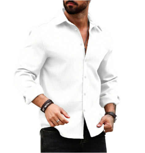 Men’s Cotton-Linen Long-Sleeve Printed Shirt – Breathable & Stylish