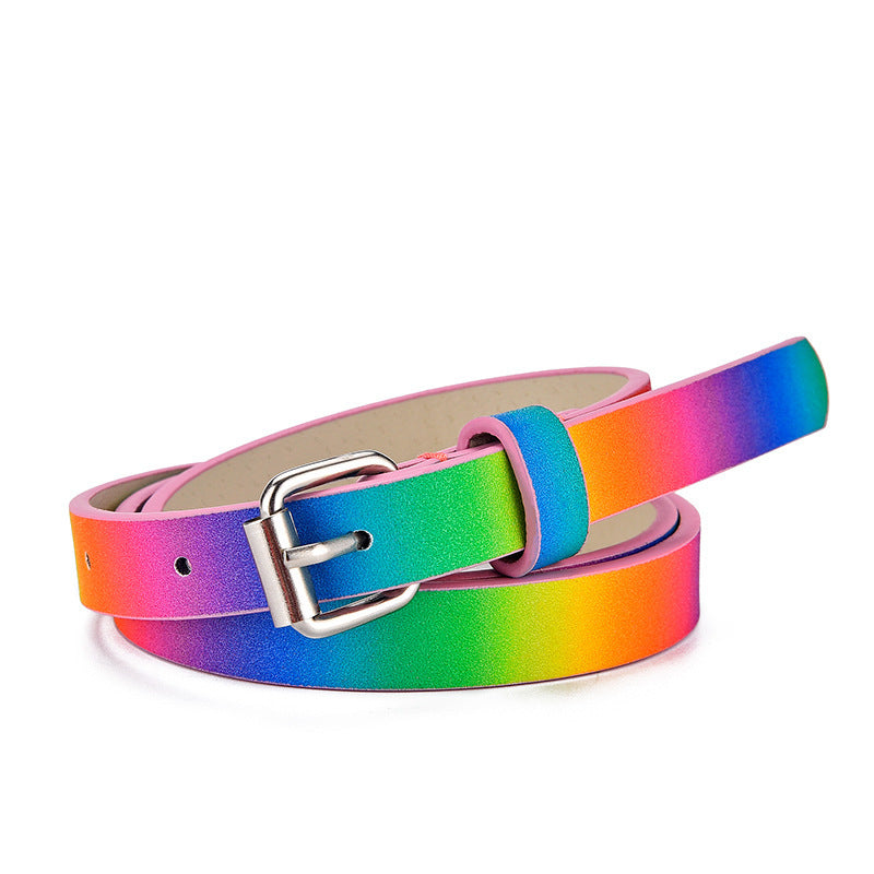 Ladies Kids Belts Heart Glitter Jeans Cropped