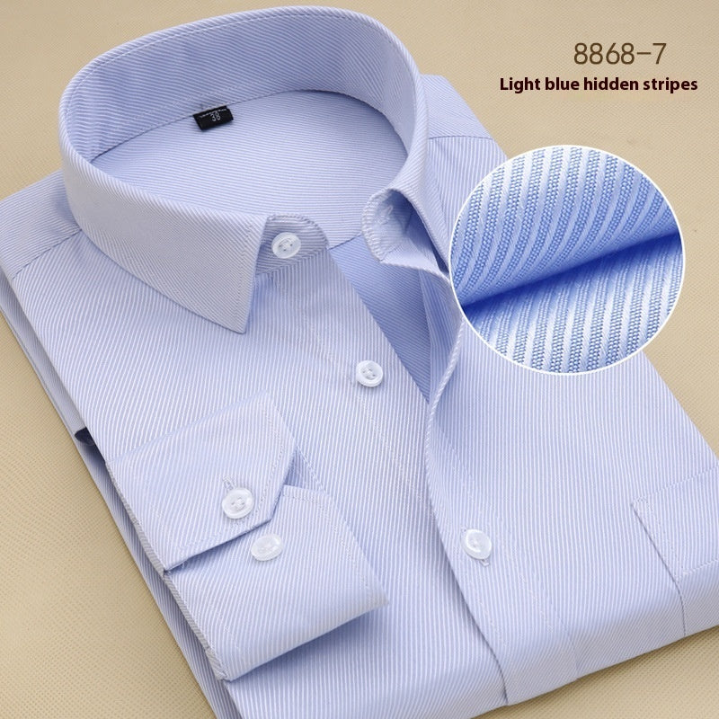Men’s Slim-Fit Long-Sleeve Black Business Shirt – Modern Elegance