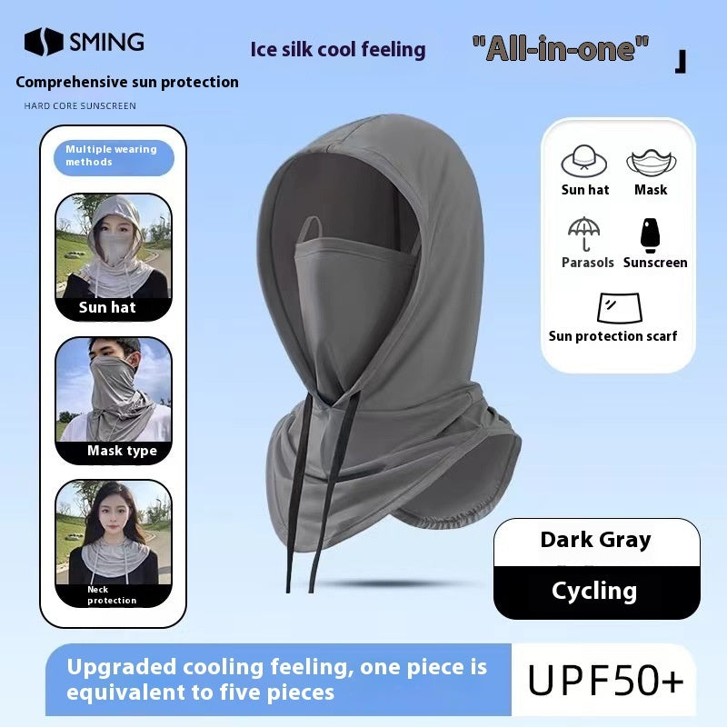 Anti-ultraviolet Outdoor Ice Silk Veil Cover Full Face Sun Mask