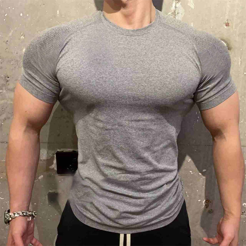 Men's Seamless Jacquard Round Neck Top