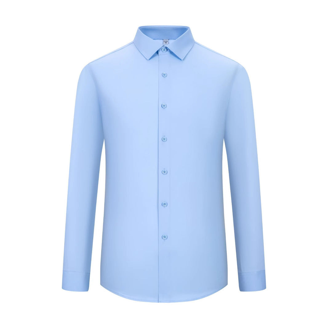 Men’s Three-Proof Bamboo Fiber Long-Sleeve Shirt – Water, Oil & Stain Resistant