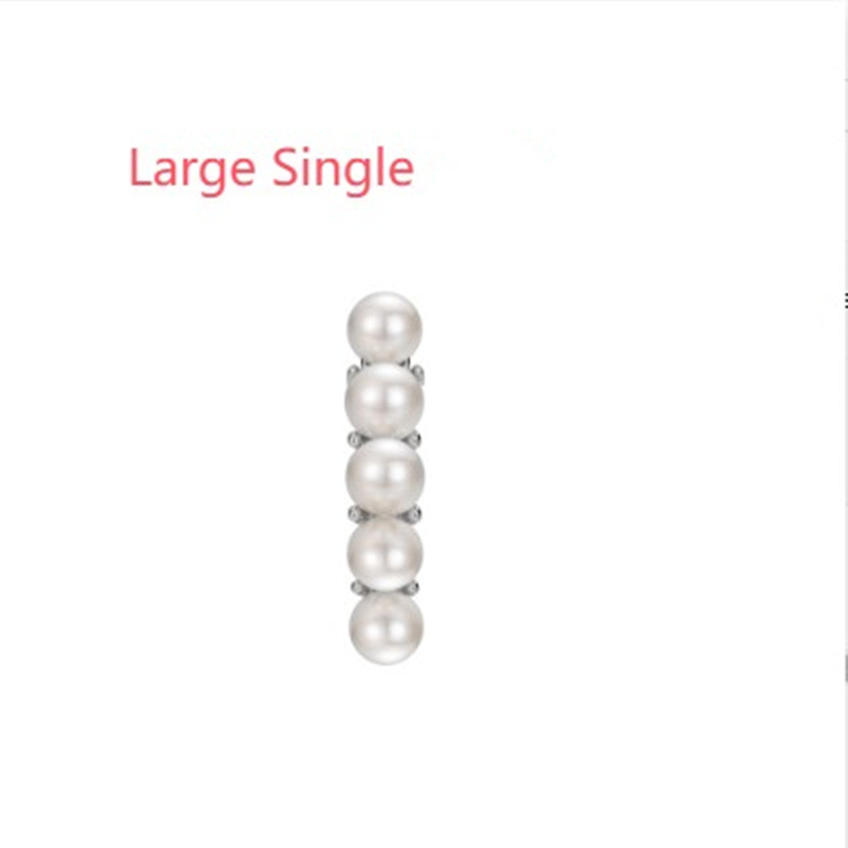 Simple Sterling Silver Inlaid Shell Pearls Ear Clip Women's Fashionable Geometric Earrings