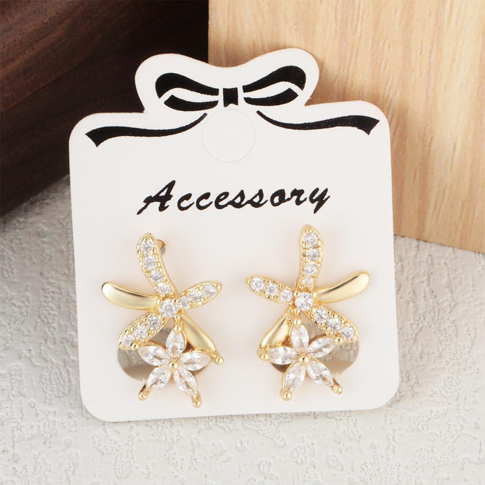 European And American Style Floral Flower Earrings