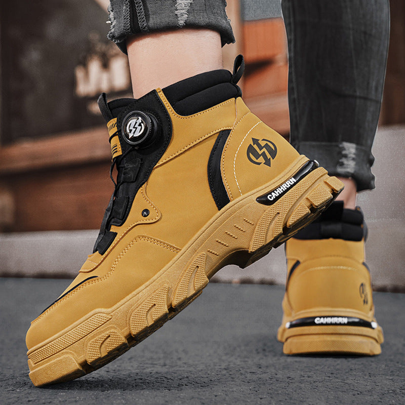Men’s Outdoor Sports PU Leather Worker Boots