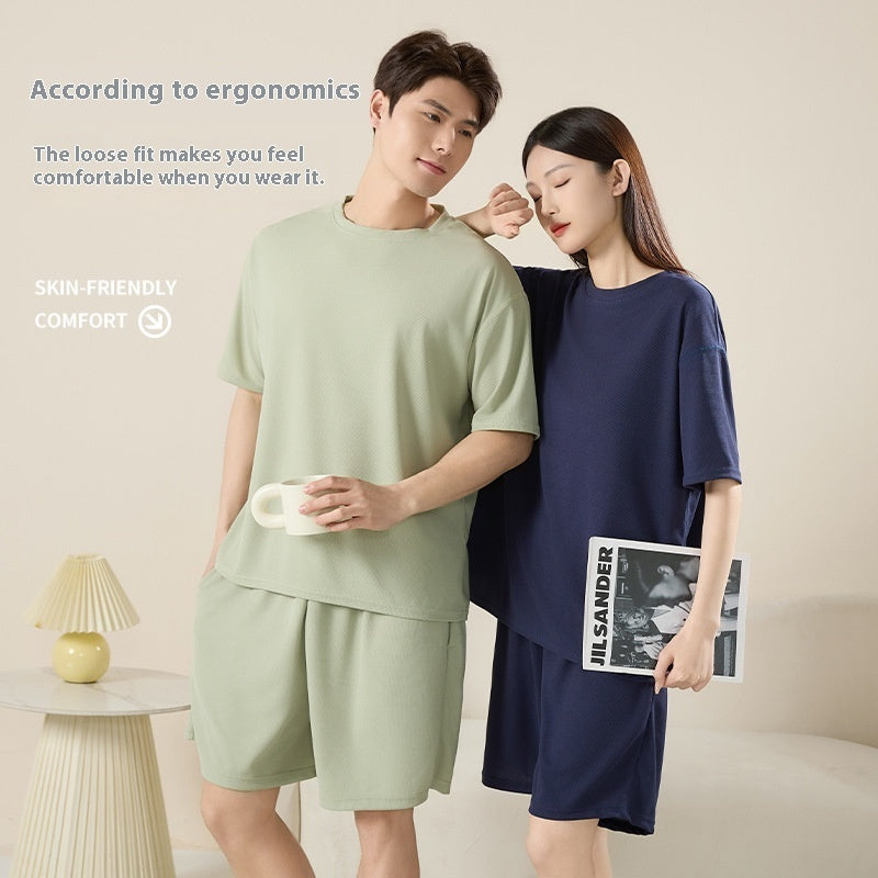 Unisex Summer Casual Two-Piece Set – Short-Sleeve Shirt & Shorts Loungewear