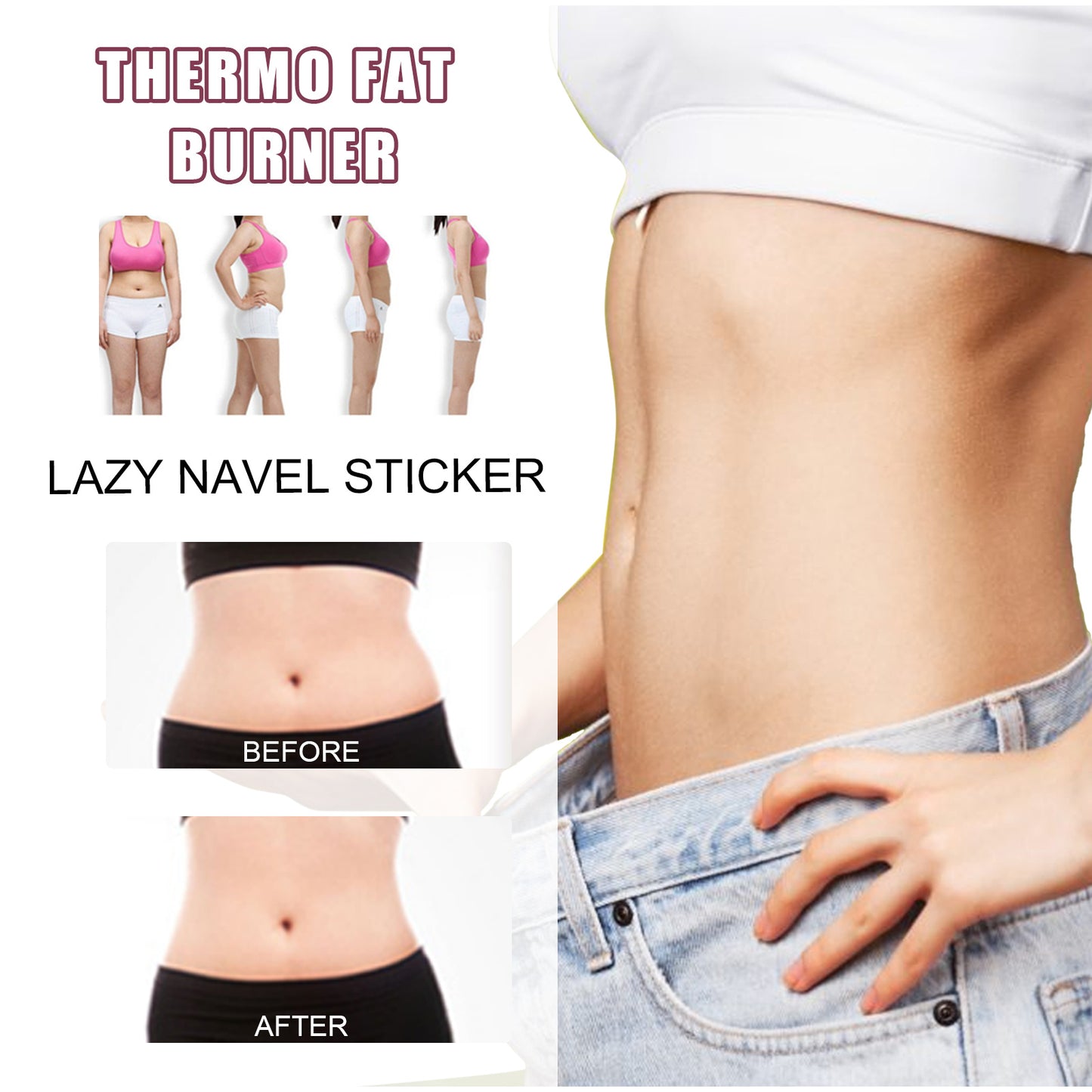 EELHOE Belly Button Patch 30pcs Gentle Body Contouring Treatment, Refreshing And Comfortable To Fit The Skin, Daily Shaping Belly Button Patch