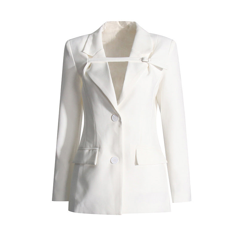 Slim Fit Patchwork Blazer for Women – Stylish Suit Jacket with Modern Fit | NYLIXA