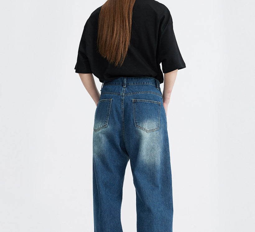 Women's Loose Fit Vintage Washed Jeans – Cool Retro Streetwear Denim