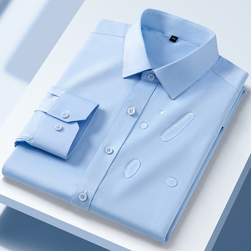 Men’s Non-Iron Ice Silk Four Seasons Shirt – Lightweight, Cool & Wrinkle-Free