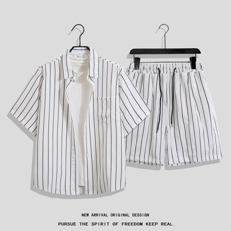 Men’s Hong Kong-Style Retro Printed Short-Sleeve Shirt – Bold & Nostalgic