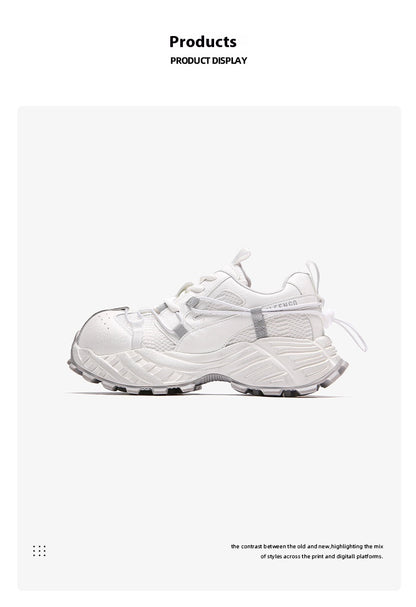 Breathable Mesh Foam Bottom Platform Dad Shoes
