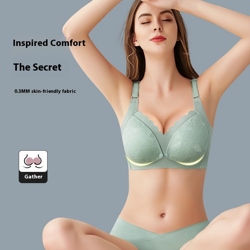 No Steel Ring Pure Cotton Large Size Nursing Bra