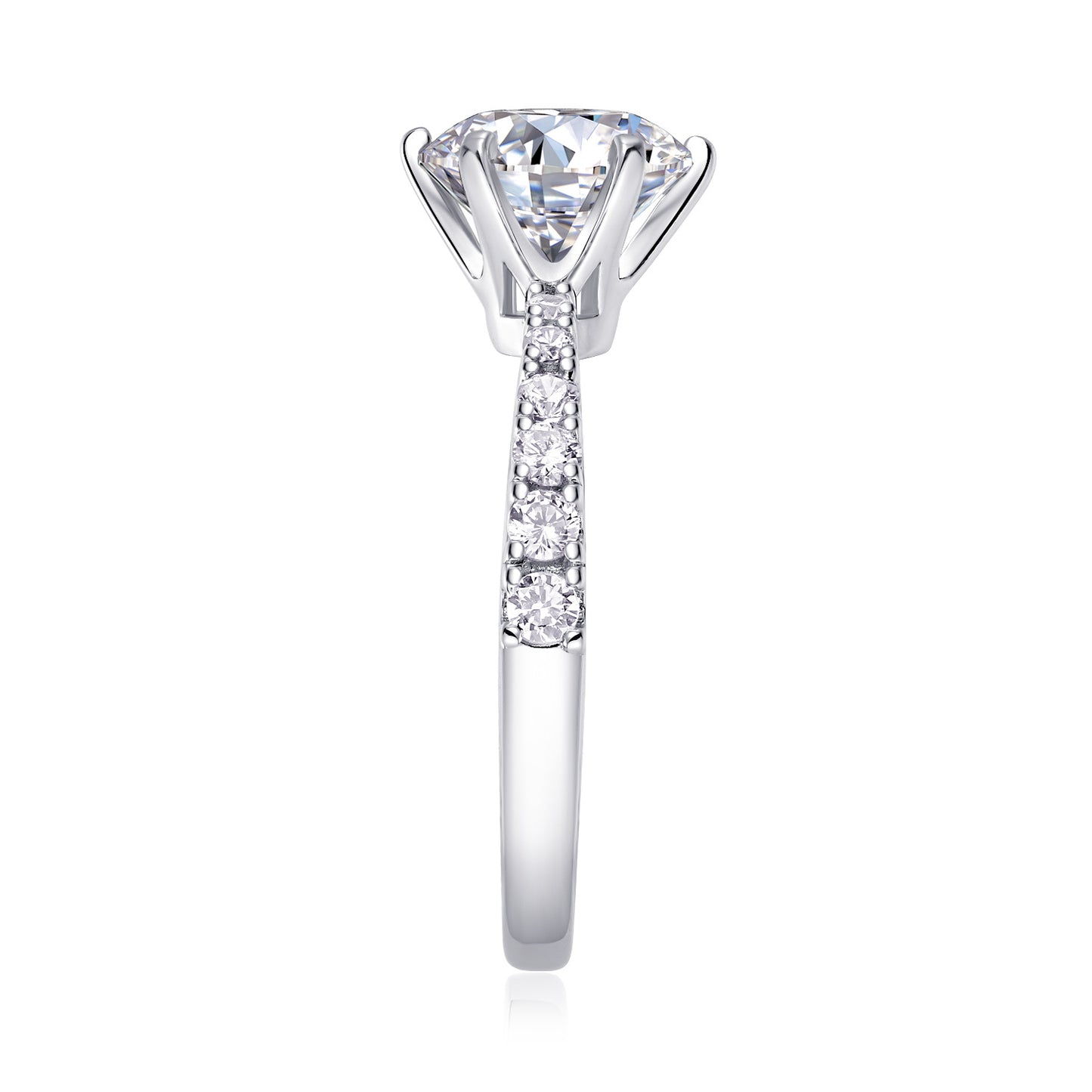 Large Diamond Diamond Ring Luxury Fashion Set Moissanite Silver Ring