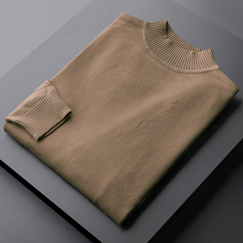 Long Sleeve Sweater Men's Autumn And Winter Thermal Head Cover Half Turtleneck