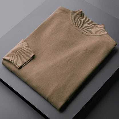 Long Sleeve Sweater Men's Autumn And Winter Thermal Head Cover Half Turtleneck