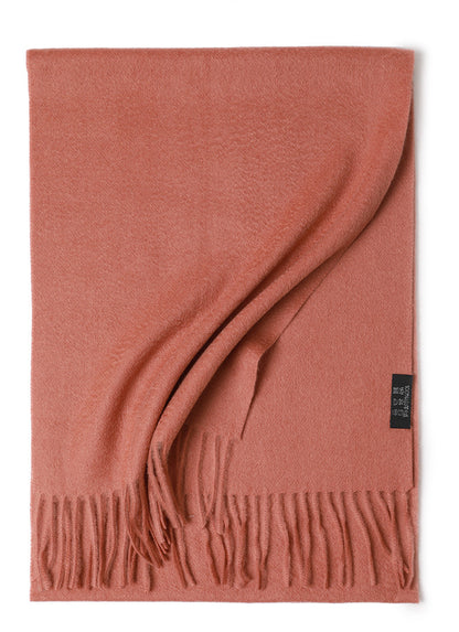 Water Ripple Pure Color Cashmere Warm Scarf