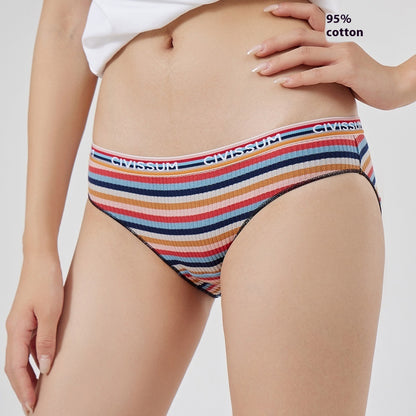Two-piece Set Large Size Low Waist Cozy Series Classic Color Briefs
