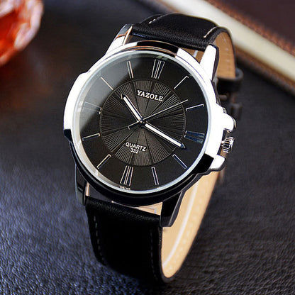YAZOLE 332 Men’s Quartz Business Watch – Classic Leather Strap, Luxury Analog Display