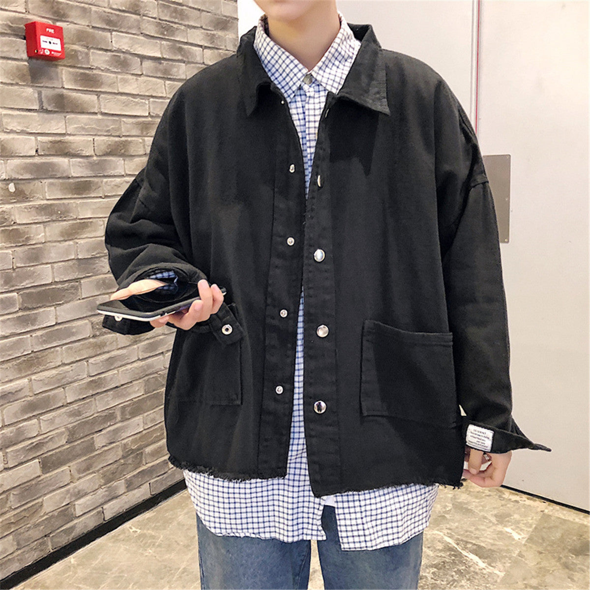 Men’s Korean-Style Loose Casual Jacket – Hong Kong Streetwear-Inspired Shirt Coat