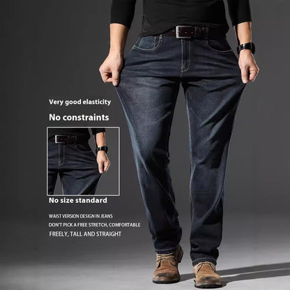 High Elastic Loose Fit Men's Jeans – Spring & Autumn Casual Denim | NYLIXA