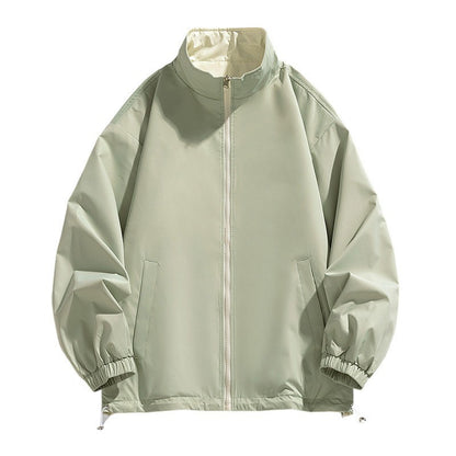 Reversible Coat Men's Loose Lapels Workwear Casual Jacket Sports Top