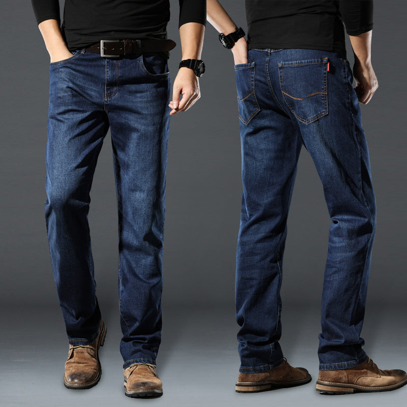 High Elastic Loose Fit Men's Jeans – Spring & Autumn Casual Denim | NYLIXA