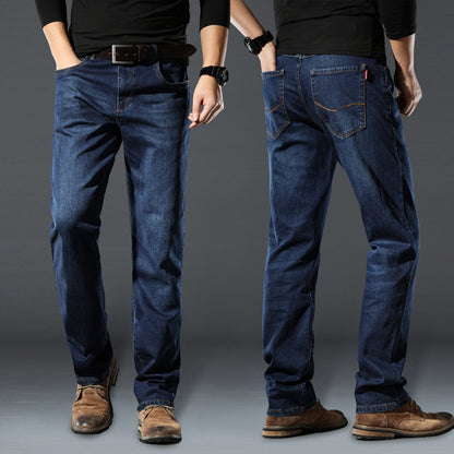 High Elastic Loose Fit Men's Jeans – Spring & Autumn Casual Denim | NYLIXA