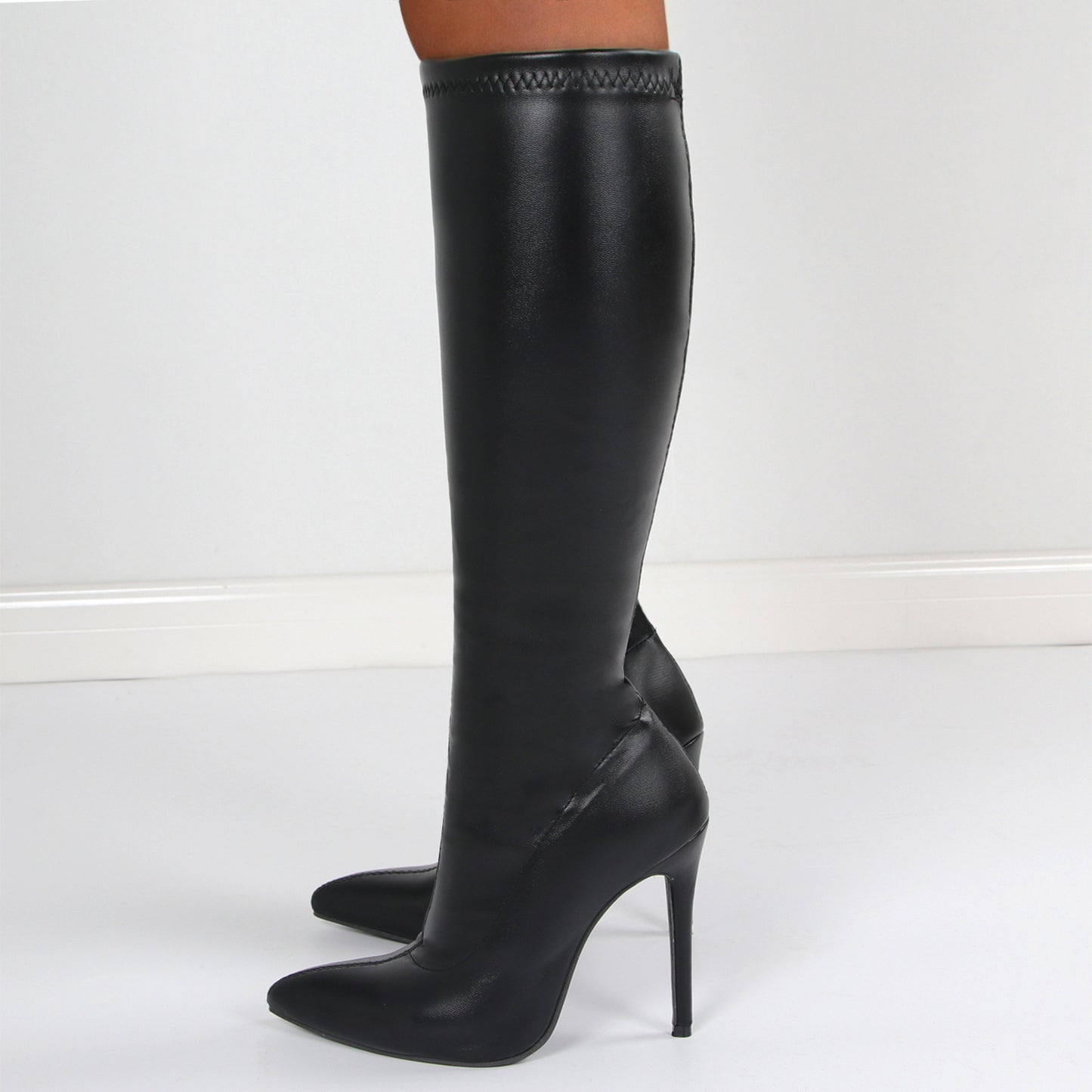 Women's Fashion Suede Stiletto Heel Middle Boots