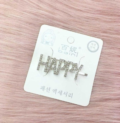 Fashion girls silver plated English alphabet clips trend hair accessories side clips hairpin