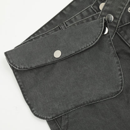 Men’s Loose Fit Tactical Denim Trousers – Rugged Outdoor-Ready Jeans