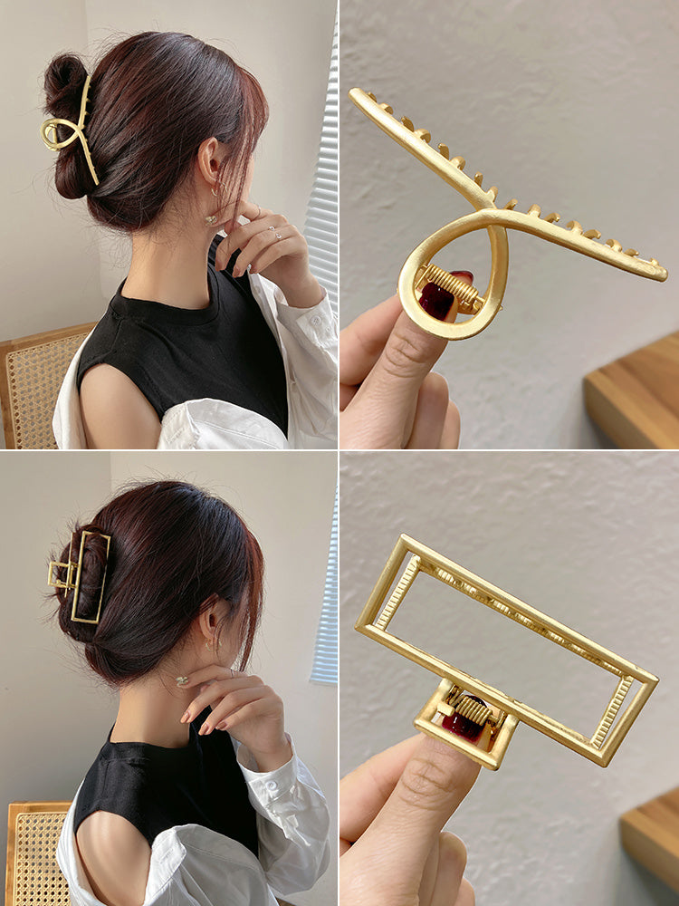 Metal Hairpin Net Red Hair Scratches on The Back of The Head