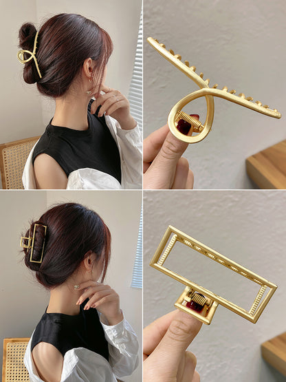 Metal Hairpin Net Red Hair Scratches on The Back of The Head