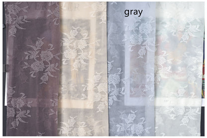Retro Lace Rose Flower Embroidery Ultra-Thin Dark PatternFemale Summer Sweet Court Lolita White StockingsPantyhose