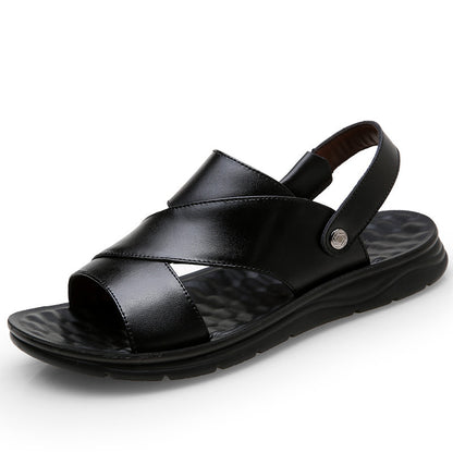 Leather Middle-Aged And Elderly Wear Sandals
