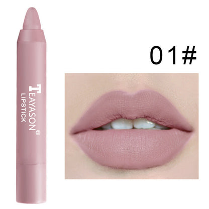 3‑Pack Matte Velvet Lipstick Crayons – Bean‑Paste & Milk‑Tea Shades for Everyday Glam