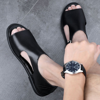 Men's Top Layer Cowhide Business Casual Sandals