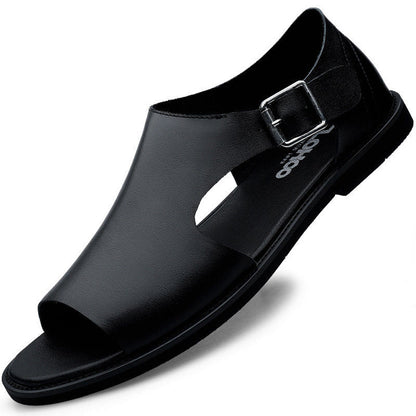 Men's Top Layer Cowhide Business Casual Sandals